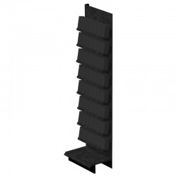 Meuble librairie murale brume 8 zig-zag noir