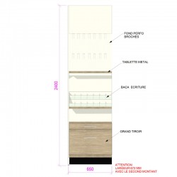 Meuble tabac mural compl. accessoires 2 tiroirs