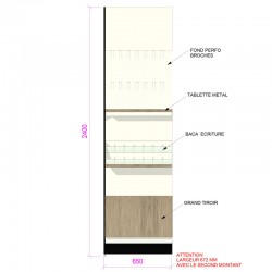 Meuble tabac mural compl. accessoires 1 tiroir