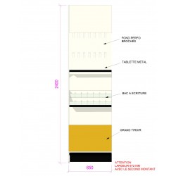 Meuble tabac mural compl. accessoires 1 tiroir