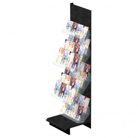 Meuble presse murale noir 10 niveaux avec piles